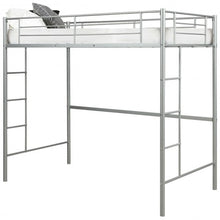 Load image into Gallery viewer, Metal Twin Loft Ladder Beds-Silver