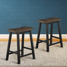 Load image into Gallery viewer, 24" Height Set of 2 Home Kitchen Dining Room Bar Stools-Brown