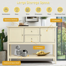 Load image into Gallery viewer, Wooden Sideboard Buffet Console Table w/ Drawers and Storage-Beige