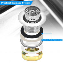 Load image into Gallery viewer, Stainless Steel Utility Sink with 3 Compartment Commercial Kitchen Sink