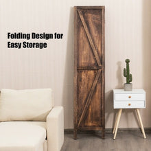 Load image into Gallery viewer, 4 Panels Folding Wooden Room Divider-Brown