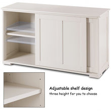 Load image into Gallery viewer, Kitchen Storage Cupboard Cabinet with Sliding Door-White