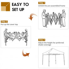 Load image into Gallery viewer, 10' x 10' Portable Pop Up Canopy Event Party Tent Adjustable w/ Roller Bag-White