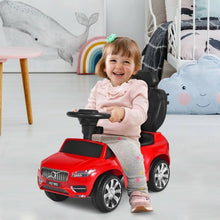 Load image into Gallery viewer, 3 in 1 Kids Ride On Push Car Stroller-Red