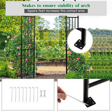 Load image into Gallery viewer, 7.2Ft Garden Decoration Climbing Plants Arch Steel Arbor