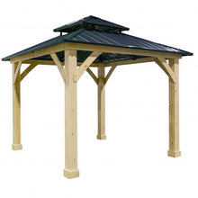 Load image into Gallery viewer, 10' x 10' Patio Hardtop Gazebo with Double Steel Roof for Outdoor-Gray