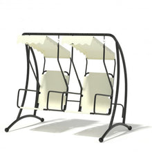 Load image into Gallery viewer, 2 Persons Outdoor Hanging Canopy Hammock Porch Swing