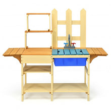Load image into Gallery viewer, Kid's Outdoor Wooden Pretend Cook Kitchen Playset Toy