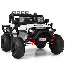 Load image into Gallery viewer, 12V Kids Ride On Truck RC Motorized Car with Spring Suspension and MP3 -White