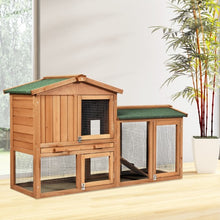 Load image into Gallery viewer, 58" Weatherproof Wooden Rabbit Hutch