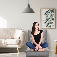 Load image into Gallery viewer, Fold Down Flip Convertible Sleeper Couch with Pillow-Gray