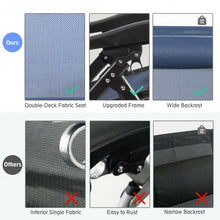 Load image into Gallery viewer, Oversize Lounge Chair Patio Heavy Duty Folding Recliner-Navy