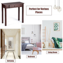 Load image into Gallery viewer, Small Space Console Table with Drawer for Living Room Bathroom Hallway-Espresso