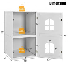 Load image into Gallery viewer, 2-Tier Hidden Cat House Enclosure Nightstand-White
