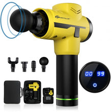 Load image into Gallery viewer, Powerful Rechargeable Deep Muscle Massager with 4 Heads-Yellow