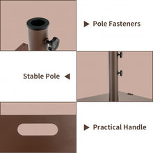 Load image into Gallery viewer, Portable 50 lbs Umbrella Base Stand with Handle and Wheels for Patio Square