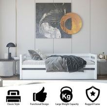 Load image into Gallery viewer, Twin Size Wooden Slat Trundle Platform-White