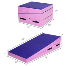 Load image into Gallery viewer, Incline Gymnastic Pad Folding Wedge Ramp Gym Fitness Exercise Sport Tumbling Mat