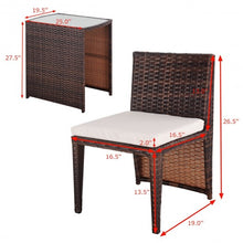 Load image into Gallery viewer, 3 pcs Cushioned Outdoor Wicker Patio Set