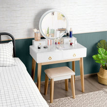 Load image into Gallery viewer, Set 3 Makeup Vanity Table Color Lighting Jewelry Divider Dressing Table-White