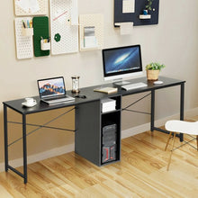 Load image into Gallery viewer, 79" Multifunctional Office Desk for 2 Person with Storage-Black