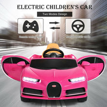 Load image into Gallery viewer, 12V Licensed Bugatti Chiron Kids Ride on Car with Storage Box and MP3-Pink