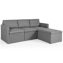 Load image into Gallery viewer, Convertible L-Shaped Sectional Sofa Couch with Reversible Chaise-Dark Gray