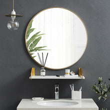 Load image into Gallery viewer, 27.5" Modern Metal Wall-Mounted Round Mirror for Bathroom-Golden