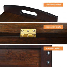 Load image into Gallery viewer, 3-Tier Bamboo Shoe Bench Entryway Storage Rack-Black