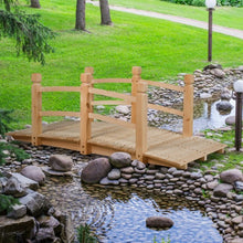 Load image into Gallery viewer, 5' Wooden Garden Bridge Arc Stained Finish Footbridge Decorative