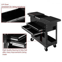 Load image into Gallery viewer, Rolling Mechanics Tool Cart Slide Top Utility Storage Cabinet Organizer 2 Drawer