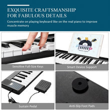 Load image into Gallery viewer, 2 in 1 Attachable Digital Piano Keyboard 88/44 Touch sensitive Key w/ MIDI-Black