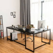 Load image into Gallery viewer, 79" U-Shaped Computer Desk with CPU Stand for Home Office -Black