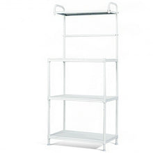 Load image into Gallery viewer, 4-Tier Kitchen Storage Baker Microwave Oven Rack Shelves-White