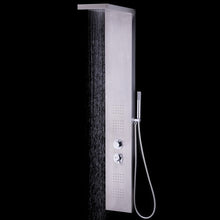 Load image into Gallery viewer, 55" Brushed Stainless Steel Shower Panel Rainfall Waterfall