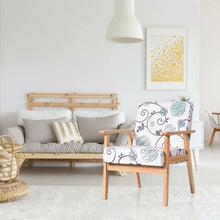 Load image into Gallery viewer, Modern Accent Armchair Fabric Lounge Chair with Rubber Wood Leg-White