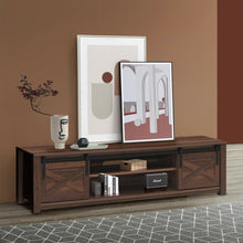 Load image into Gallery viewer, 65" Flat Sliding Barn Door TV Stand-Brown