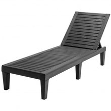 Load image into Gallery viewer, Outdoor Recliner Chair with 5-Position Adjustable Backrest-Black