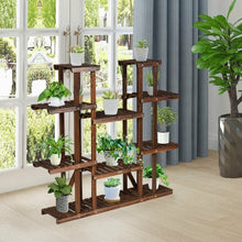 Load image into Gallery viewer, 6 Tier Wood Plant Stand Flower Shelf Rack Holder