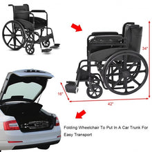 Load image into Gallery viewer, Lightweight Foldable Medical Wheelchair with Footrest