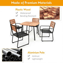 Load image into Gallery viewer, 5PCS Outdoor Patio Dining Table Set Aluminium Frame