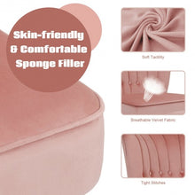 Load image into Gallery viewer, Leisure Chair and Ottoman Thick Padded Tufted Sofa Set-Pink