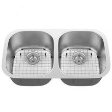 Load image into Gallery viewer, 32-1/2" Stainless Steel Double Bowl Kitchen Sink