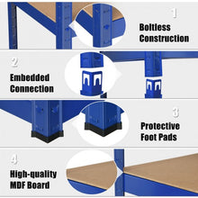 Load image into Gallery viewer, 2 Pcs Storage Shelves Garage Shelving Units Tool Utility Shelves-Navy