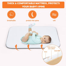 Load image into Gallery viewer, Multifunctional Portable Soft Folding Crib with Washable Mattress and Side Zipper-Gray