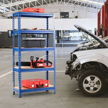 Load image into Gallery viewer, 5-Tier Steel Shelving Unit Storage Shelves Heavy Duty Storage Rack-Blue