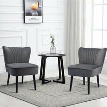 Load image into Gallery viewer, Set of 2 Armless Upholstered Leisure Accent Chair-Gray