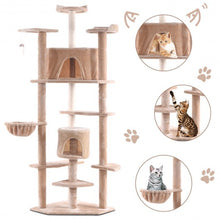 Load image into Gallery viewer, Cat Tree Condo Furniture Scratch Post Pet House Beige/Navy/Beige Paws-beige