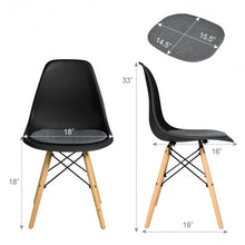 Load image into Gallery viewer, 2Pcs Dining Chair Mid Century Modern DSW Chair Furniture-Black
