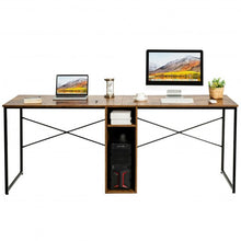 Load image into Gallery viewer, 79" Multifunctional Office Desk for 2 Person with Storage-Brown